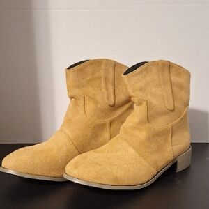 Women's Tan Suede Ankle Boots